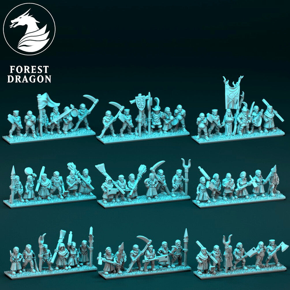 Chivalric knights peasants