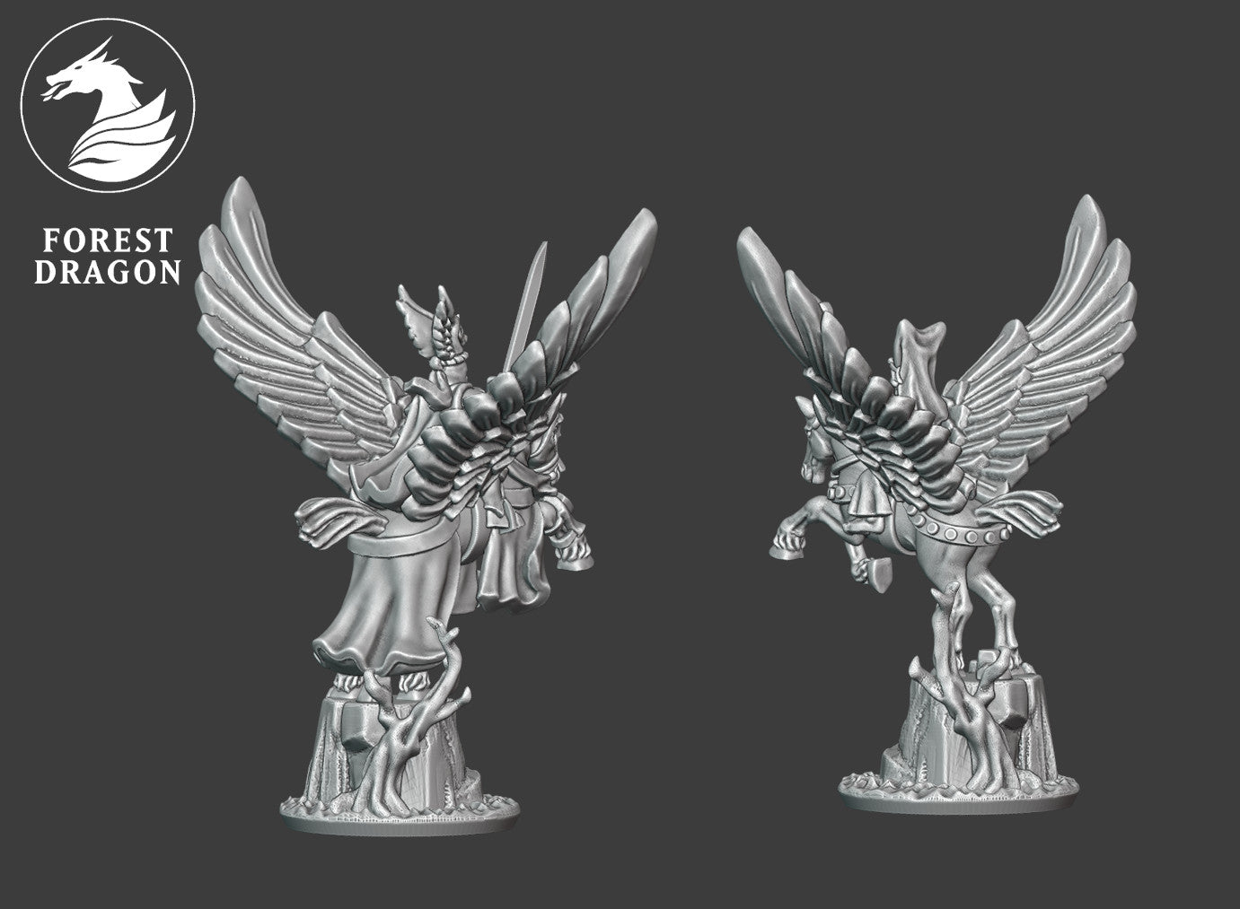 Chivalric heroes on Pegasus